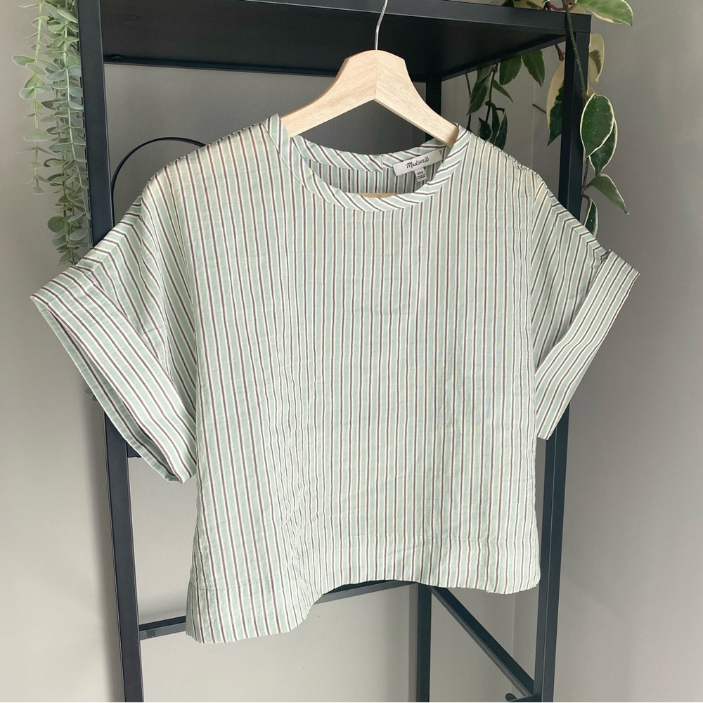 NWT Madewell Dolman Crop Top in Stripe